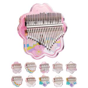 lan electric Professional Kalimba 21 Keys Acrylic Crystal Finger Piano Keyboard Instrument Portable Fingertip