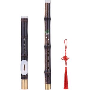 TOMTOP JMS Detchable Natural Black Bamboo Bawu Ba Wu Transverse Flute Pipe in G Key