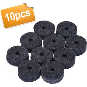 TOMTOP JMS 10pcs Cymbal Felts Crash Cymbal Clutch Felt Drum Set Cymbal Stand Felt