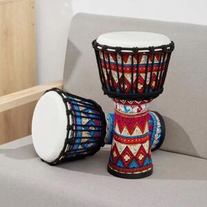 TOMTOP JMS 8 Inch Portable African Drum Djembe Hand Drum with Colorful Art Patterns Percussion Musical