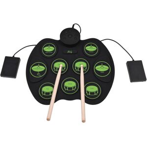 TOMTOP JMS Btuty Electronic Drum Set Digital Roll-Up Touch Sensitive Practice Drum Kit 9 Drum Pads 2 Foot