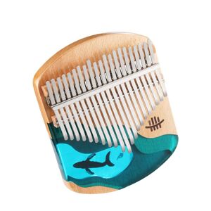 TOMTOP JMS Hluru Kalimba Thumb Piano 21 Keys Beech Wood Thumb Finger Piano Portable Musical Instrument Blue