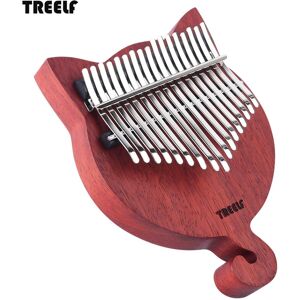 TOMTOP JMS TREELF TF-17CAT 17 Key Kalimba Solid Wood Thumb Piano Finger Piano Finger Precussion with Scale