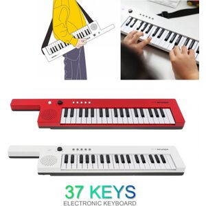 Musical 3 Rechargeable 37 Keys Guitar Electronic Organ Mini Key Board Children Piano with Shoulder Strap and Microphone