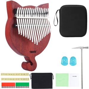 POTAN MUSIC Cartoon Cat-shaped 17-tone Kalimba Thumb Piano Softer Tone Musical Instrument Finger Piano