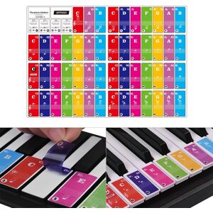 Ammoon Piano Keyboard Stickers for 37/ 49/ 61/ 88 Key Keyboards Removable