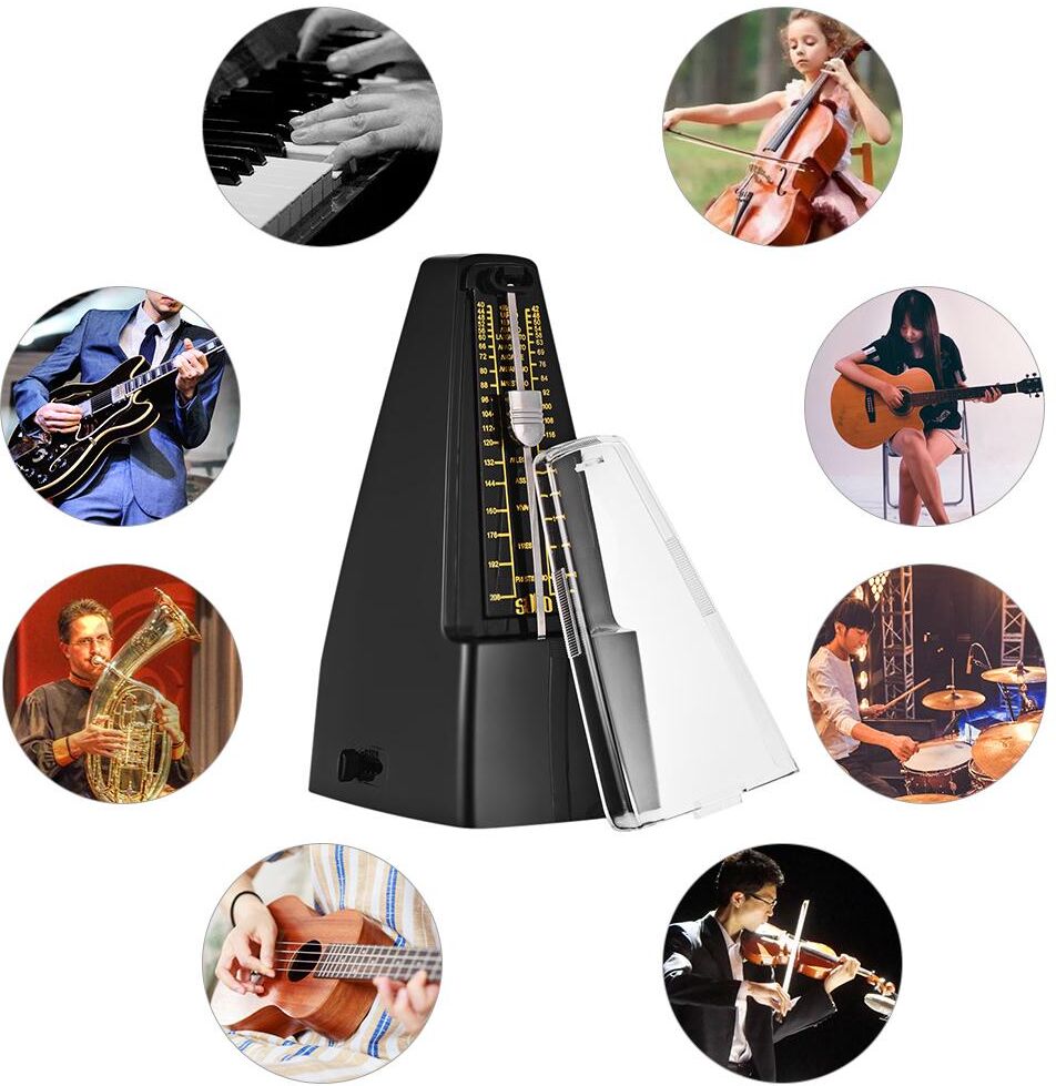 TOMTOP JMS Portable Mechanical Metronome for Guitar Violin Piano Bass for Beginner New