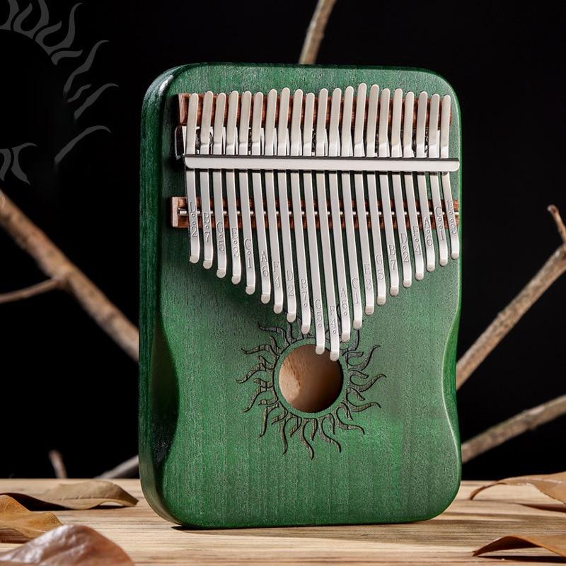 Love Home Garden Hluru Kalimba 21 Keys Musical Instrument Full Wood Maple Kalimba 17 Keys with Sound Hole Mbira For Beginner
