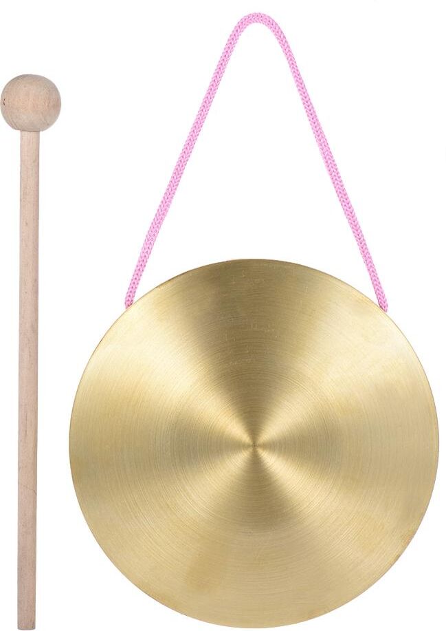 TOMTOP JMS 15cm Hand Gong Cymbals Brass Copper Chapel Opera Percussion Instruments with Round Play Hammer