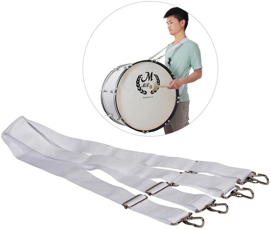 TOMTOP JMS Adjustable Parade Marching Bass Drum Shoulder Strap Sling Nylon Belt Metal Clip Musical Percussion