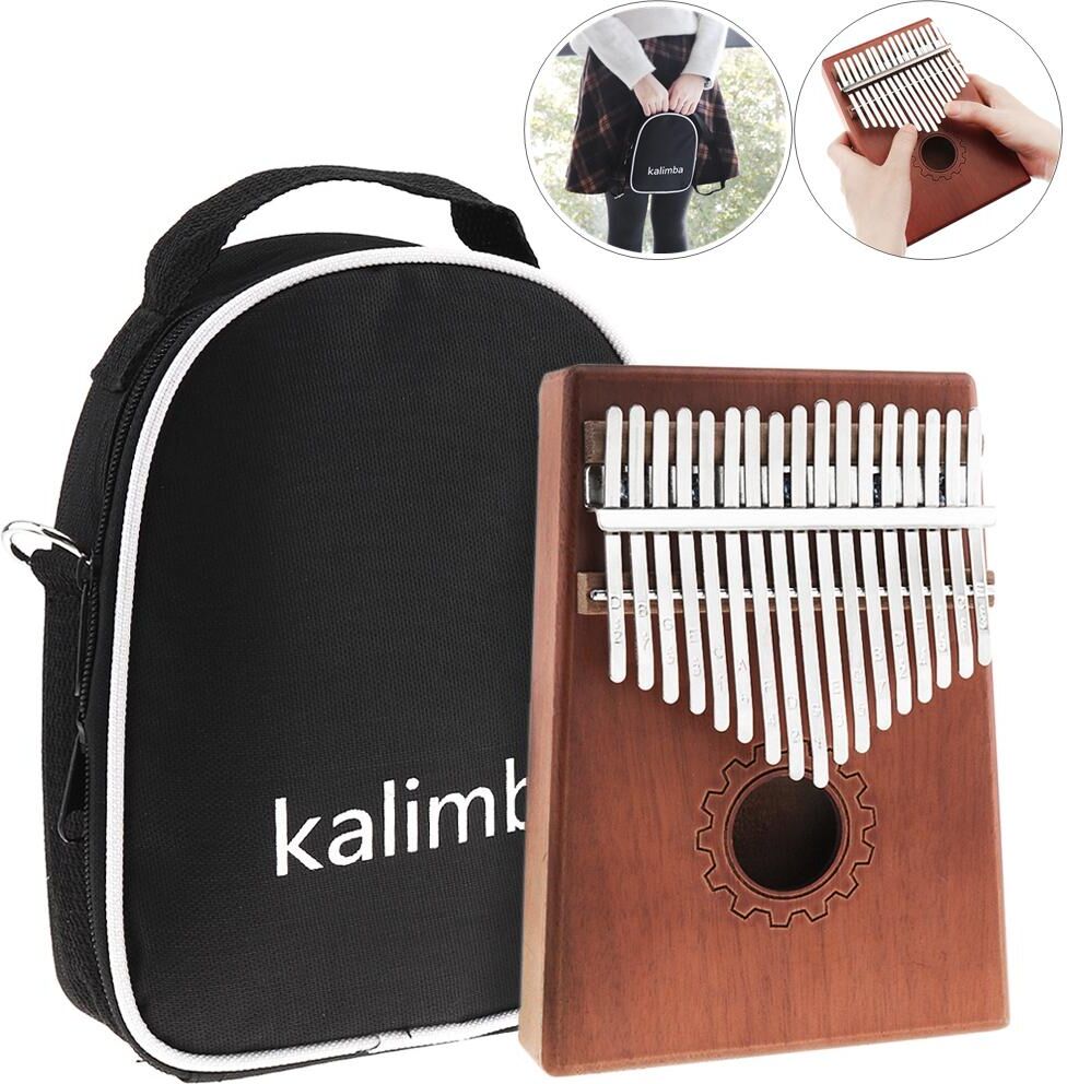 Musical 3 17 Key Mini Kalimba Single Board Mahogany Thumb Piano Set Mbira Keyboard Instrument