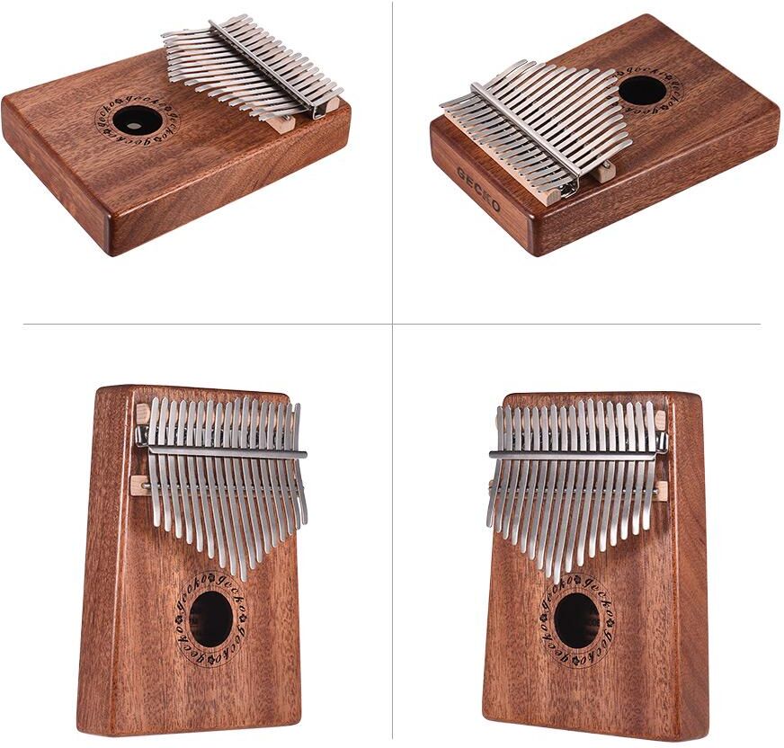 TOMTOP JMS GECKO K17M 17-key Kalimba Thumb Piano Mbira Mahogany Solid Wood with Carry Bag Storage Case Tuning