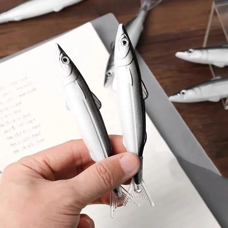 Happypilot 2Pcs Creative Ocean Fish Ballpoint Pen Cute Funny Student Stationery Office School Supplies