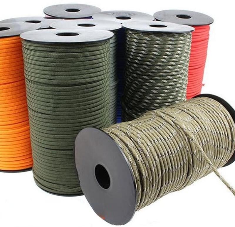 Happy6 100m 4mm 7 Stand Cores Outdoor Camping Rope Climbing Hiking Survival Equipment Tent Accessories