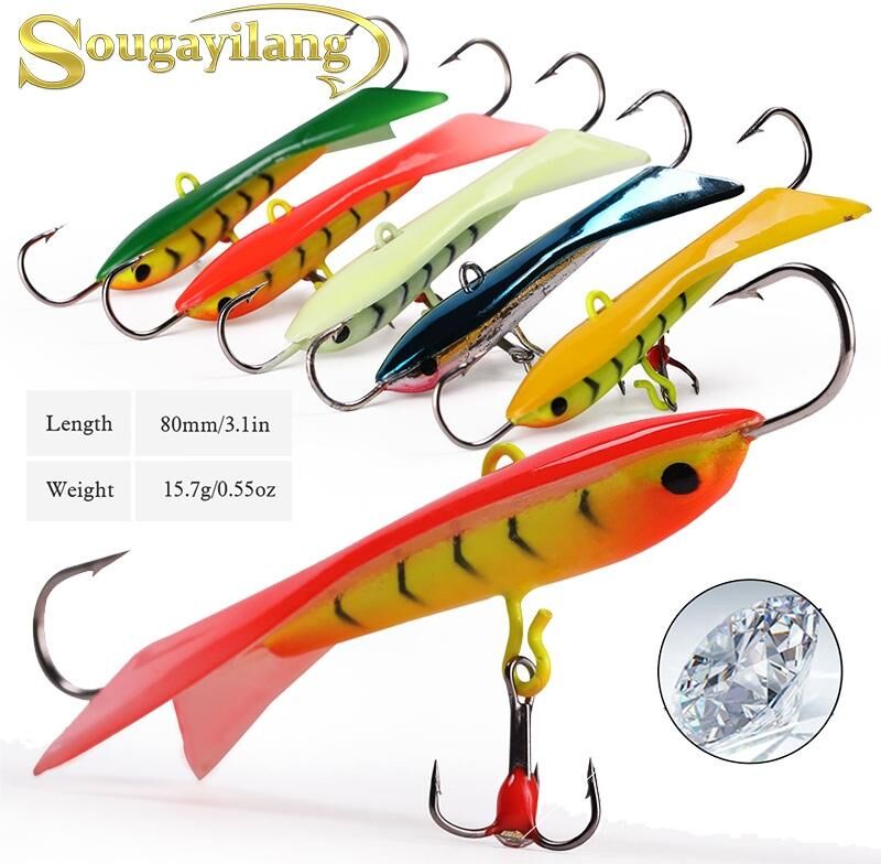 SOUGAYILANG Fishing Lure 5Pcs Balancer Winter Ice Fishing Jig Bait Fishing Hooks Lead Hard Lure Jigging Lures