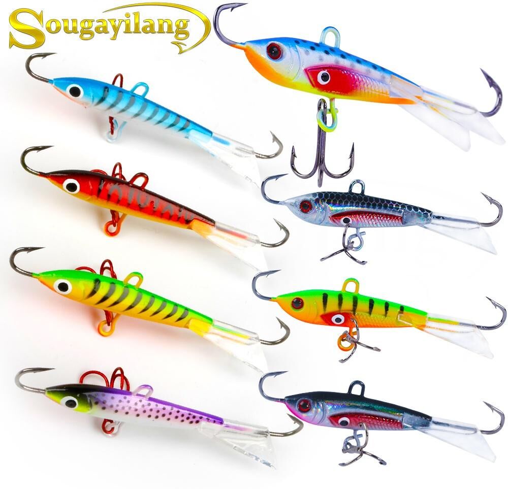 SOUGAYILANG Fishing Lures 4PCS Balancer Winter Ice Fishing Jig Baits Fishing Hooks Lead Hard Lure Jigging Lures