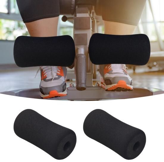 ZTTO 2Pcs Fitness Roller Foam Foot Pads High Density Foam Roller for Gym Exercise Machines Exercise Massage Muscle Recovery Fitness Equipment Replacement