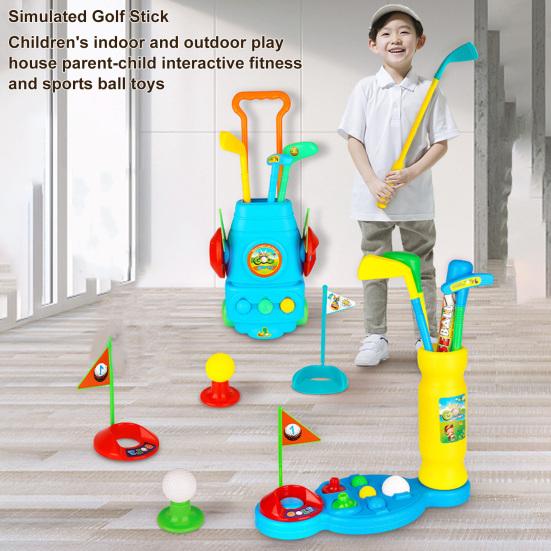 Toddler Golf Outdoor Sports Golf Balls Clubs Indoor Set Golf Toy Smooth Surface Bright Color Kids Golf