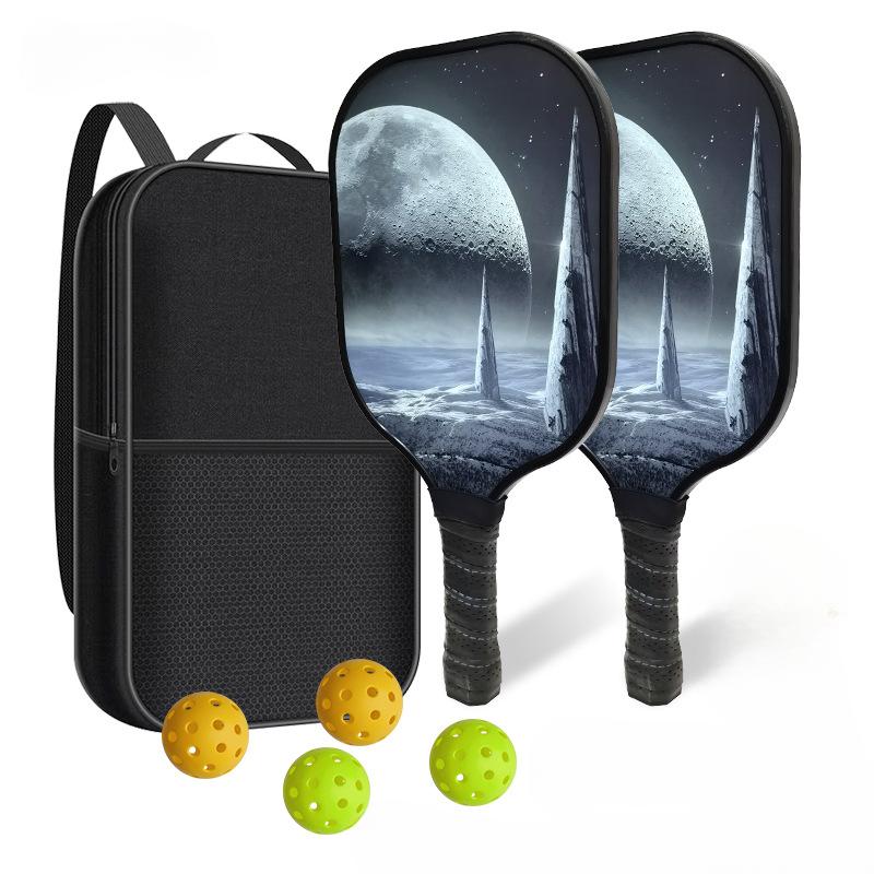 Binchi Outdoor Equipment Pickleball Bat Fiberglass Honeycomb Core Competition Professional Sports Pick Ball Set