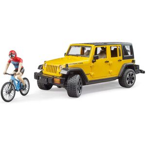 BRUDER   Leisure time   Jeep Rubicon with cyclist figure   1:16