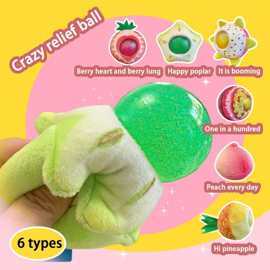 EDC Toy Squeeze Bubble Toy Blowing Bubble Tiger Panda Elephant Frog Peach Strawberry Plush Toy Decompression Vent