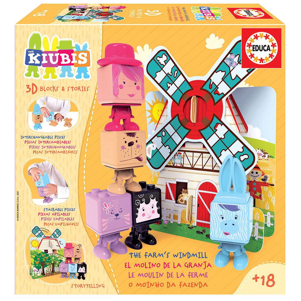 LatestBuy Toy Box Educa Kiubis The Farm Windmill 3D Blocks & Stories