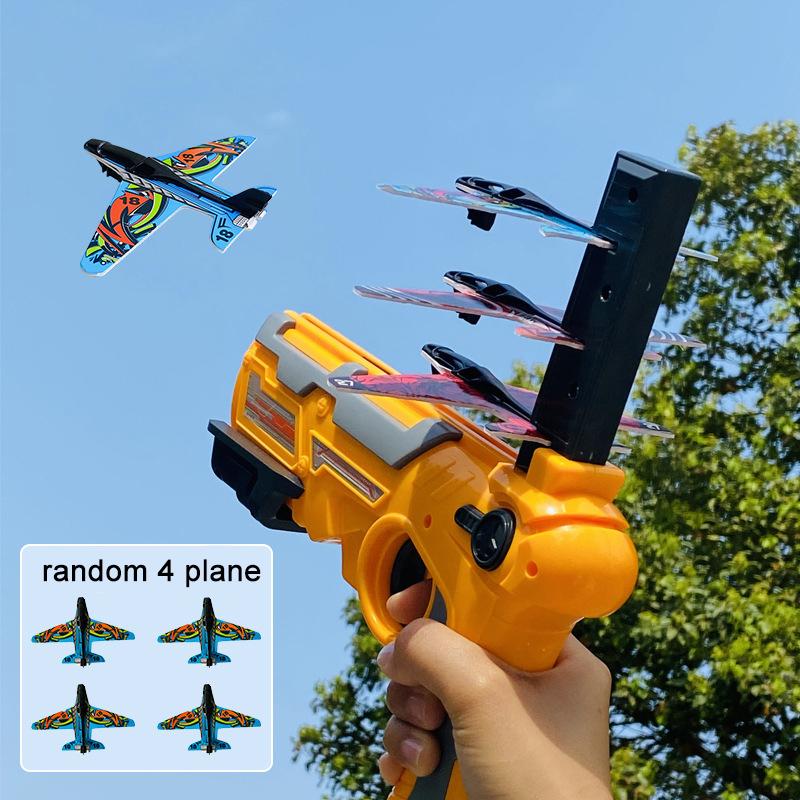 DZ Toys Catapult Plane Sports Game Outdoor Garden Child Airplane Launcher Bubble Catapult Slingshoot Plane Toy Antistress Fidget Toys