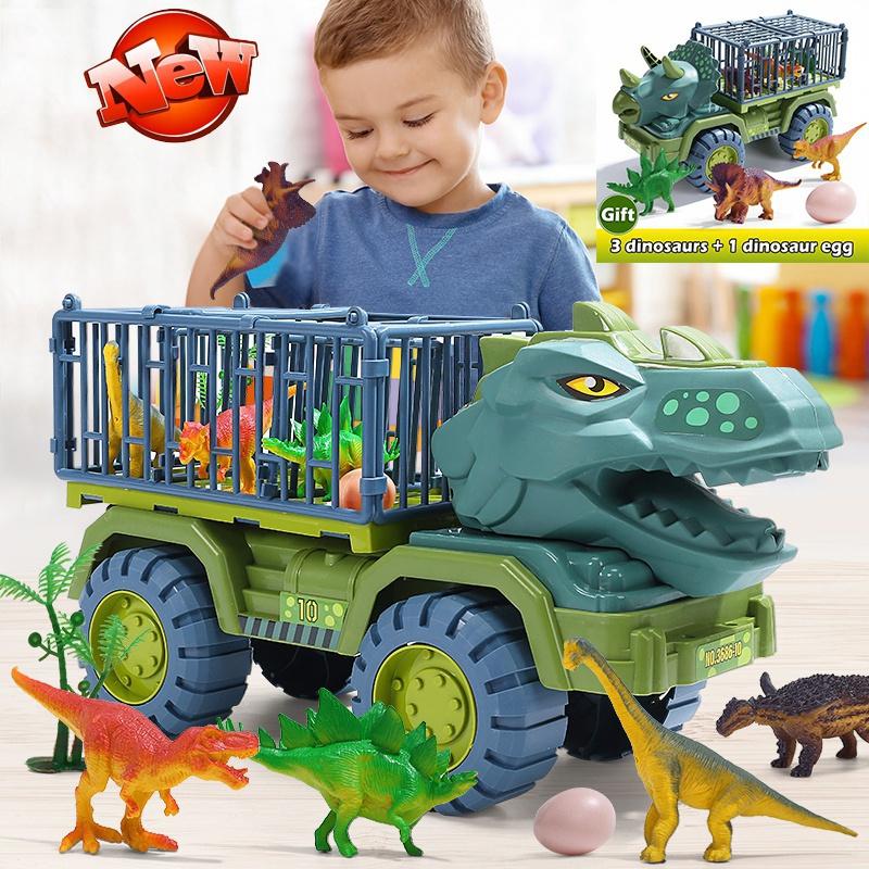 ZCXU New Children's Dinosaur Toy Car Large Engineering Vehicle Model Educational Toy Transport Vehicle Toy Boy Girl with Dinosaur Gift