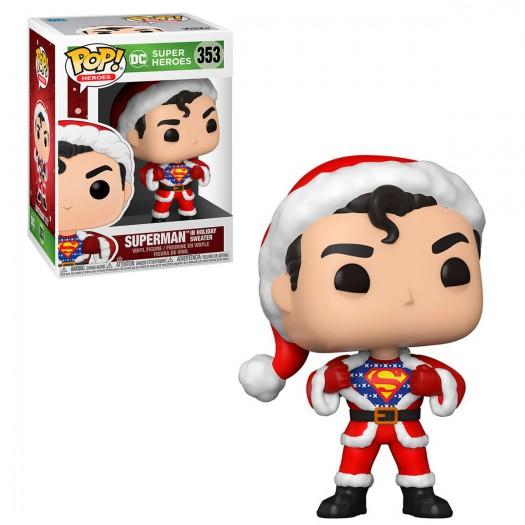 Funko Pop! DC Heroes: DC Holiday - Superman with Sweater, Vinyl Action Figure