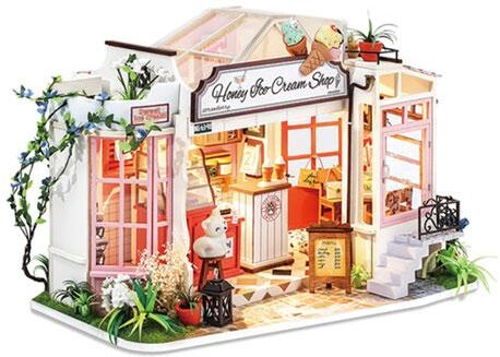 LatestBuy Toy Box Robotime DIY Miniature Shop Model Kit (Ice Cream Shop)