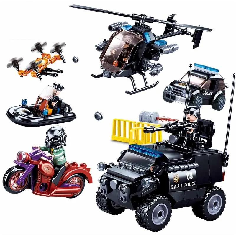 Duke King Building Block Toys City Police 469PCS Bricks Special Cop Compatbile With Leading Brands Construction Kits