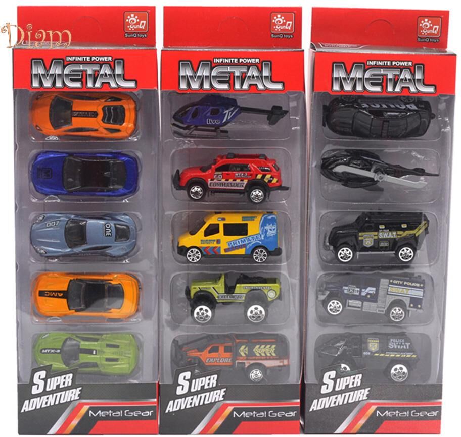 Blackhors TOYS & TOTS 5Pcs 1/64 Diecast Metal Engineering Racing Military Car Vehicle Model