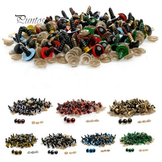 Safety toy 100 Pcs 8-20mm Plastic Safety Eyes for Teddy Bear Doll Animal Puppet Craft DIY