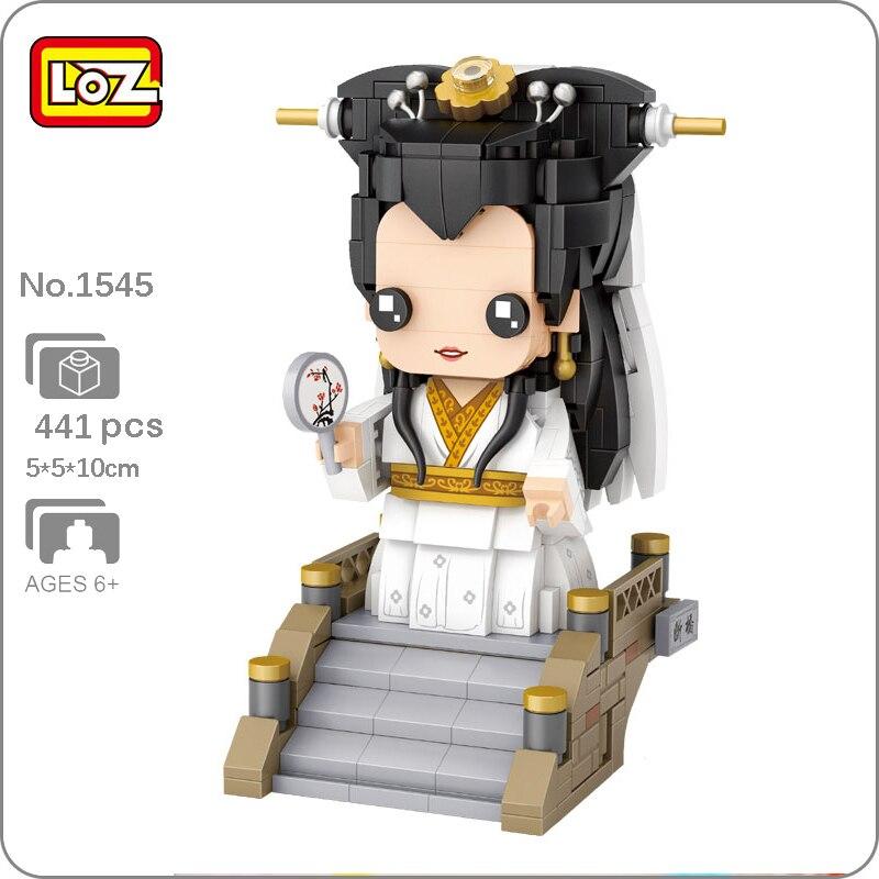 LOZ 1545 China Ancient Legend of White Snake Monster Fan Bridge 3D DIY Mini Blocks Bricks Building Toy for Children Gift no Box