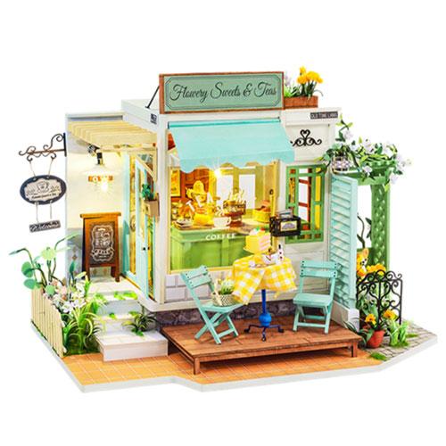 LatestBuy Toy Box Robotime DIY Miniature Shop Model Kit (Sweets & Teas)