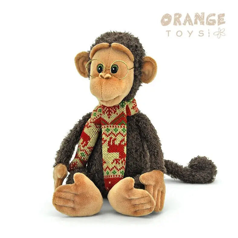 GiraffeKids ORANGE   Soft toy   Gosha the monkey with glasses   11 inch