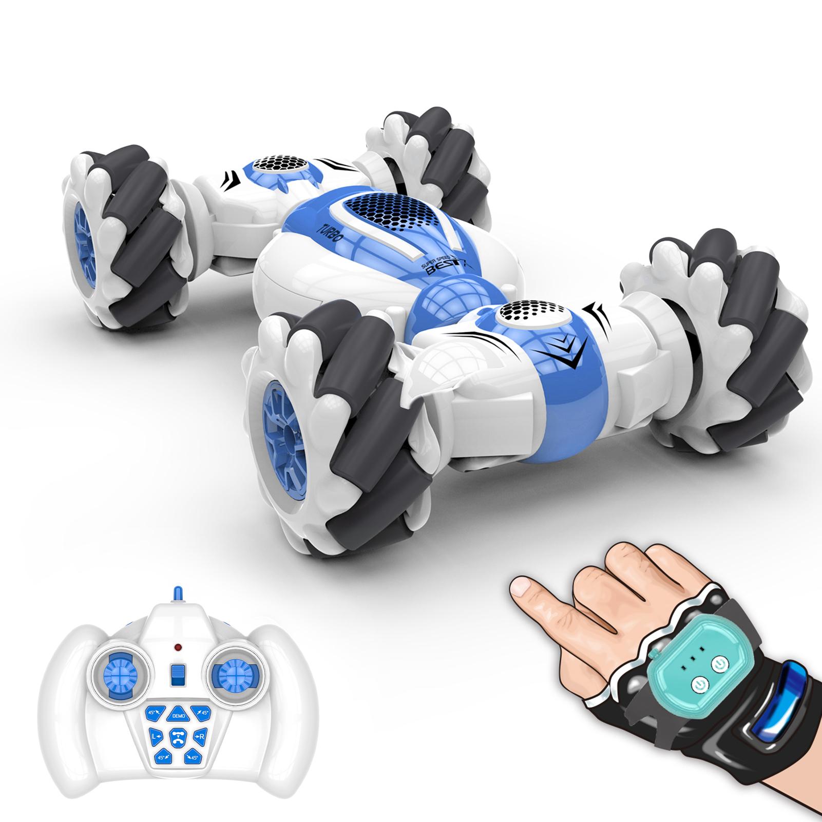 DZ Toys New RC Stunt Car Remote Control Watch Gesture Sensor Electric Toy RC Drift Car 2.4GHz 4WD Rotation Toy for Kids Boys Christmas