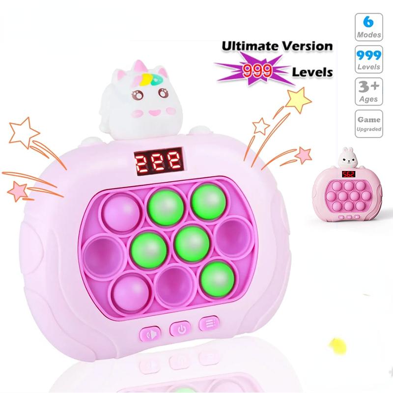 Fashion Panda 999 Level Electronic Pop Quick Push Game Console Suitable for Adults and Childrens Toys Anti Stress Sensory Bubble Fidget Gifts