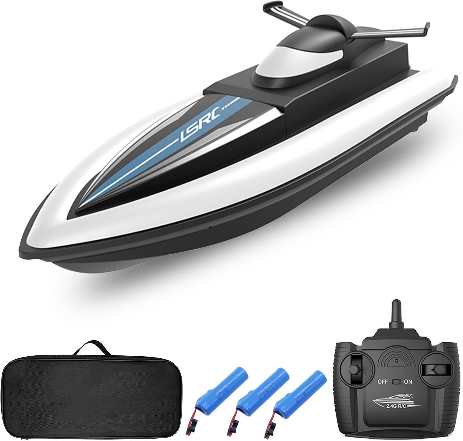 TOMTOP JMS LSRC RC Boat Remote Control Boat Race Boat 2.4GHz Waterproof Toy for Lake Pool Sea Gift for Kids