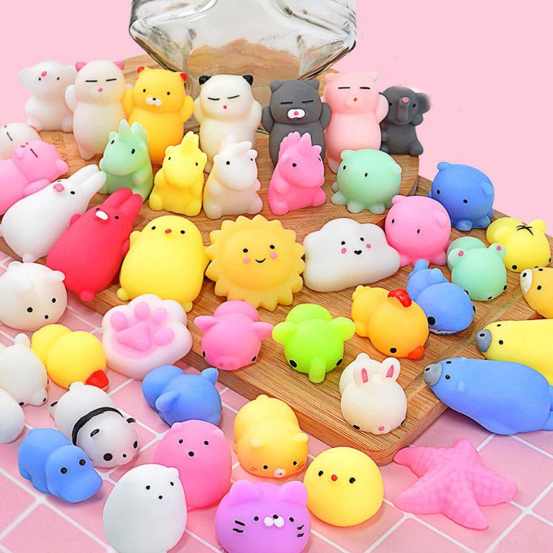 50-5PCS Kawaii Squishies Mochi Anima Squishy Toys For Kids Antistress Ball Squeeze Party Favors Stress Relief Toys For Birthday MYY