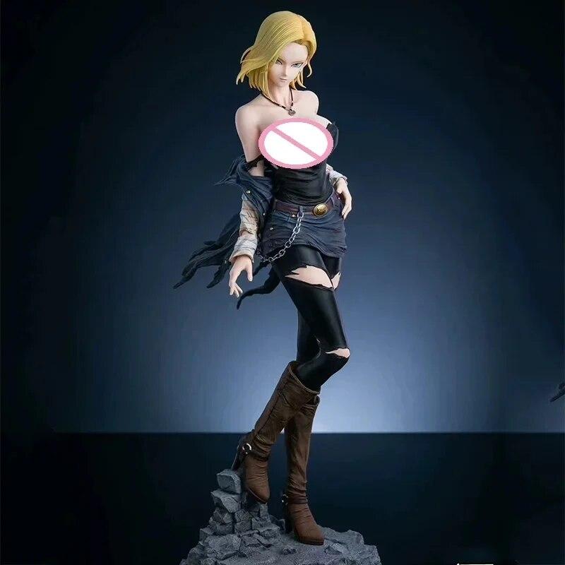 XIAFUFACAI Anime Lazuli Action Figures Statue Glamour Glitter Android 18 Figure Model Pvc Collection Gift Toys