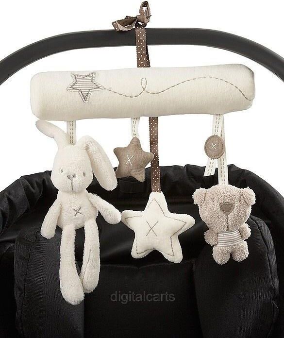 Ddi88 Newborn Infant Baby Pram Beds Bells Soft Hangings Toys Animals Handbell Rattles