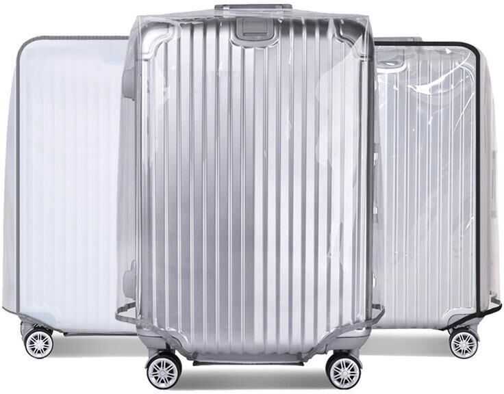 WT Grocery 28 Inch Transparent Luggage Cover Waterproof PVC Thickening Luggage Cover Dustproof Protective Suitcase Cover 22/24/26/28"