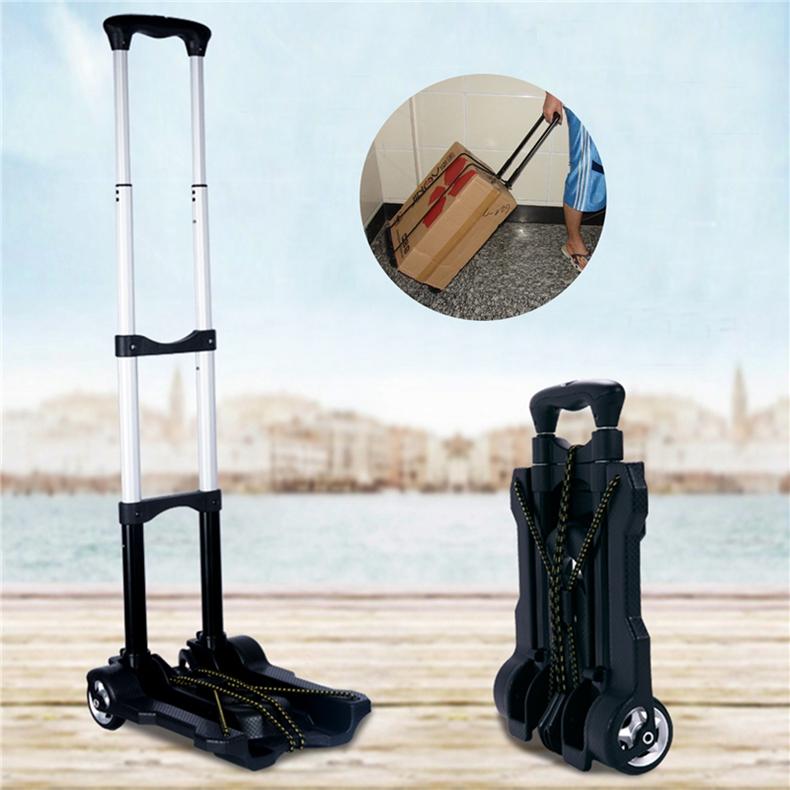 SportTravel Portable Aluminum Alloy Folding Luggage Shopping Trolley Cart