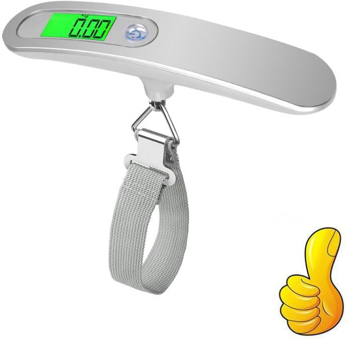 YJMP home 50kg/10g Digital Luggage Scale Portable Electronic Scale Weight Balance suitcase Travel Hanging Steelyard Hook scale