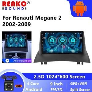 REAKOSOUND Car Life Android 12 2 Din Car Stereo audio Radio For Renault Megane 2 2002 - 2009 Multimedia Video Touch Screen Player GPS Carplay