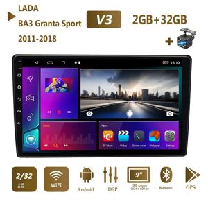 icreative For LADA Granta Sport 2011-2018 Car Radio Multimedia Video Player Navigation GPS WIFI Carplay Android 2 Din 2+32GB
