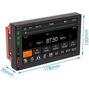 TOMTOP JMS 7 Inch Car Stereo MP5 Player BT FM/AM Radio Receiver with Carplay Android Auto Support Hands-Free