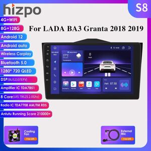 Hizpo 4G 2Din Android 12 Car Stereo Radio for LADA BA3 Granta Cross 2018 2019 GPS Navigation Multimedia Video Player Carplay Autoradio BT Intelligent Screen