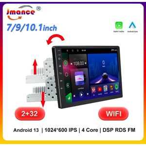 JMANCE 1 Din Car Radio Player 7/9/10 inch 2+32GB Android 13 Carplay Android Auto Touch Screen Multimedia Player Bluetooth WIFI GPS FM Radio